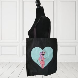 NWOT/ Sexy Bunny Black Canvas Tote